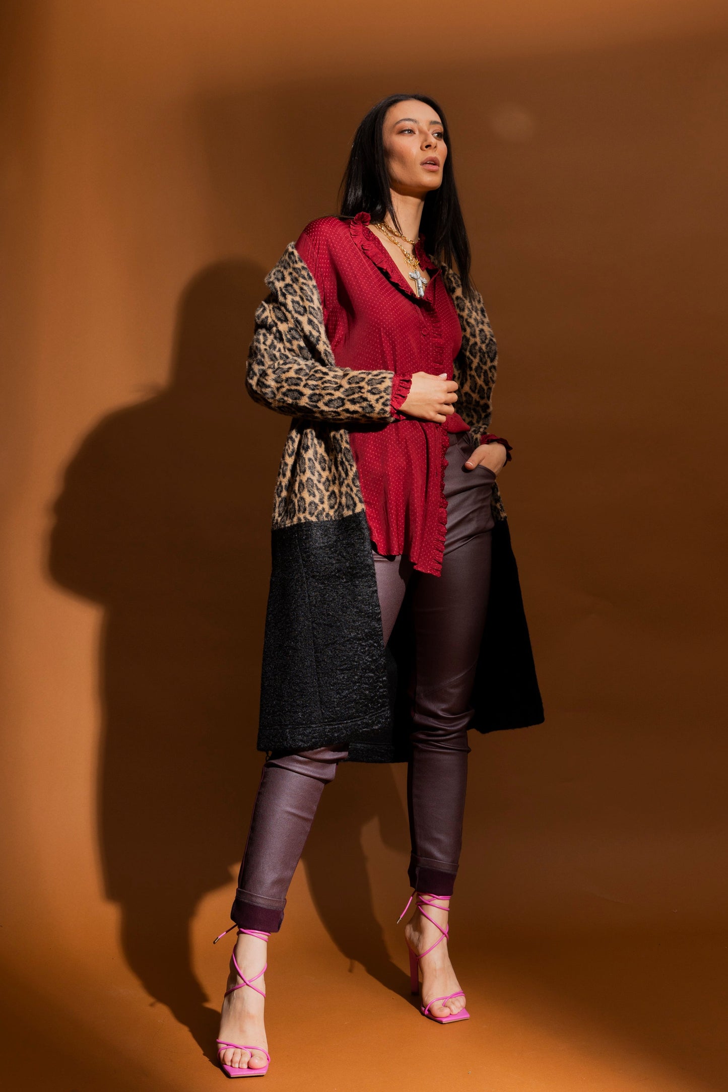 Burgundy Roma Dobby Blouse- Sale