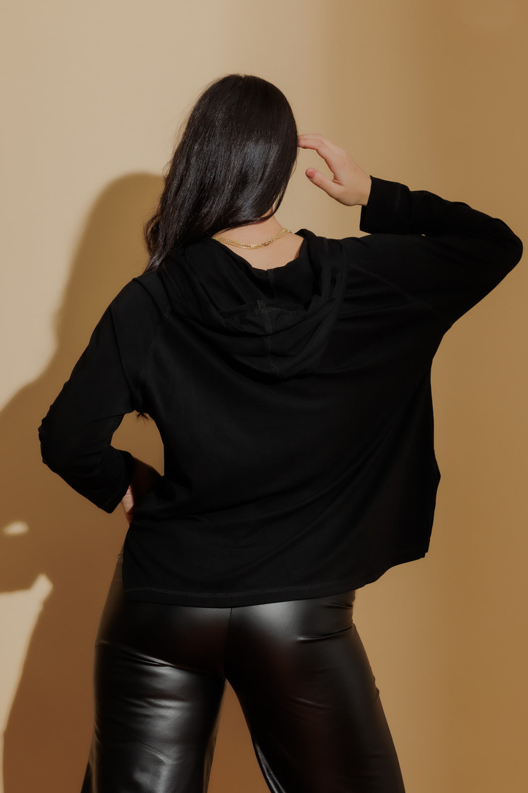 Black Tencel Hoodie