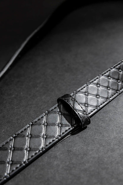 Black Embossed Classic Belt Black O/S