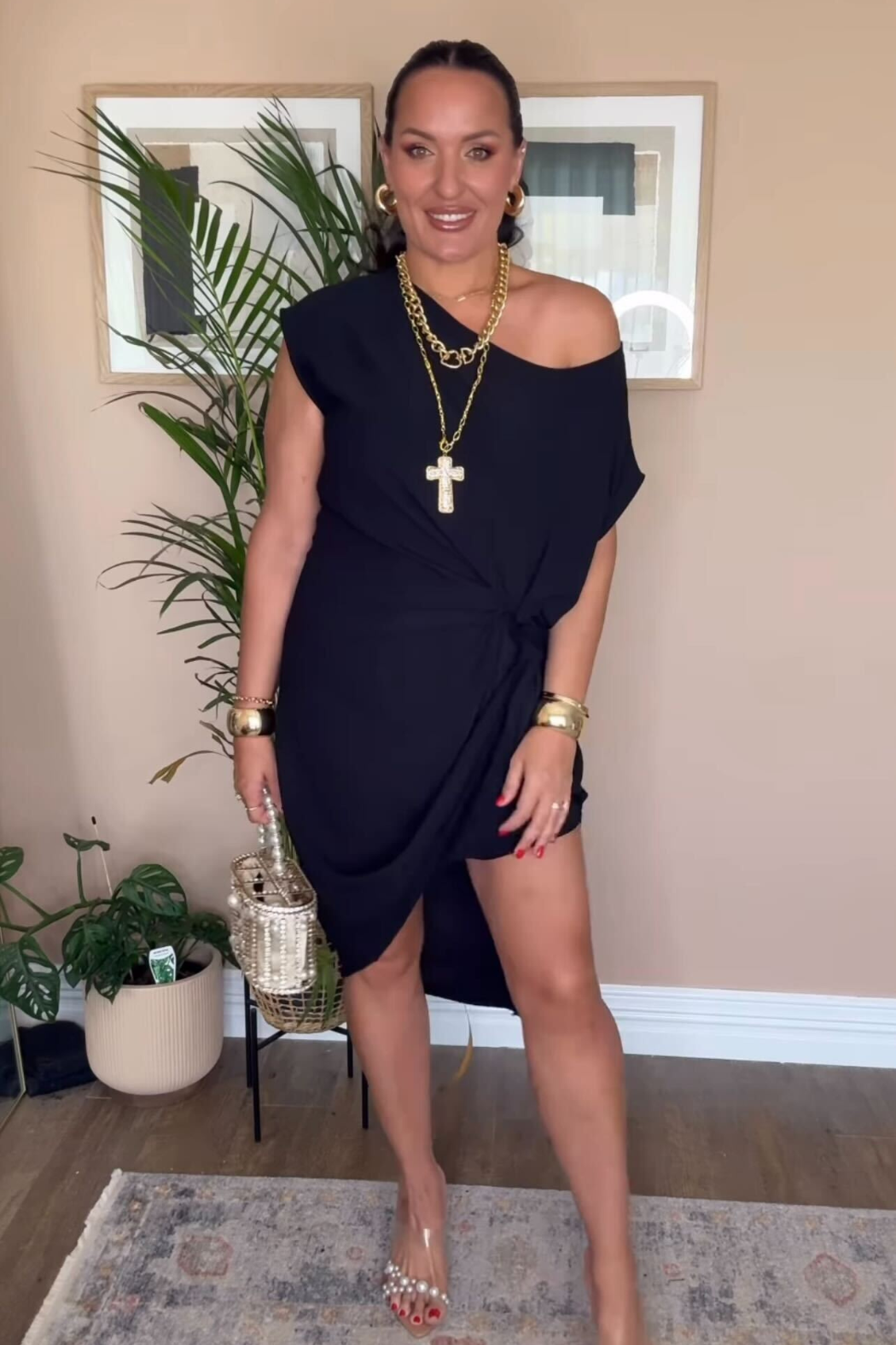 Black Ripple Harlow Dress