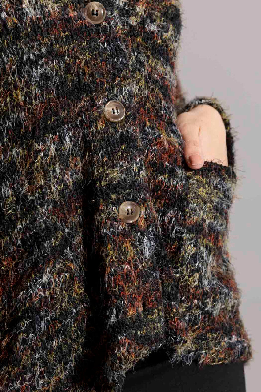 Black Speckle Pocket Cardi- SALE