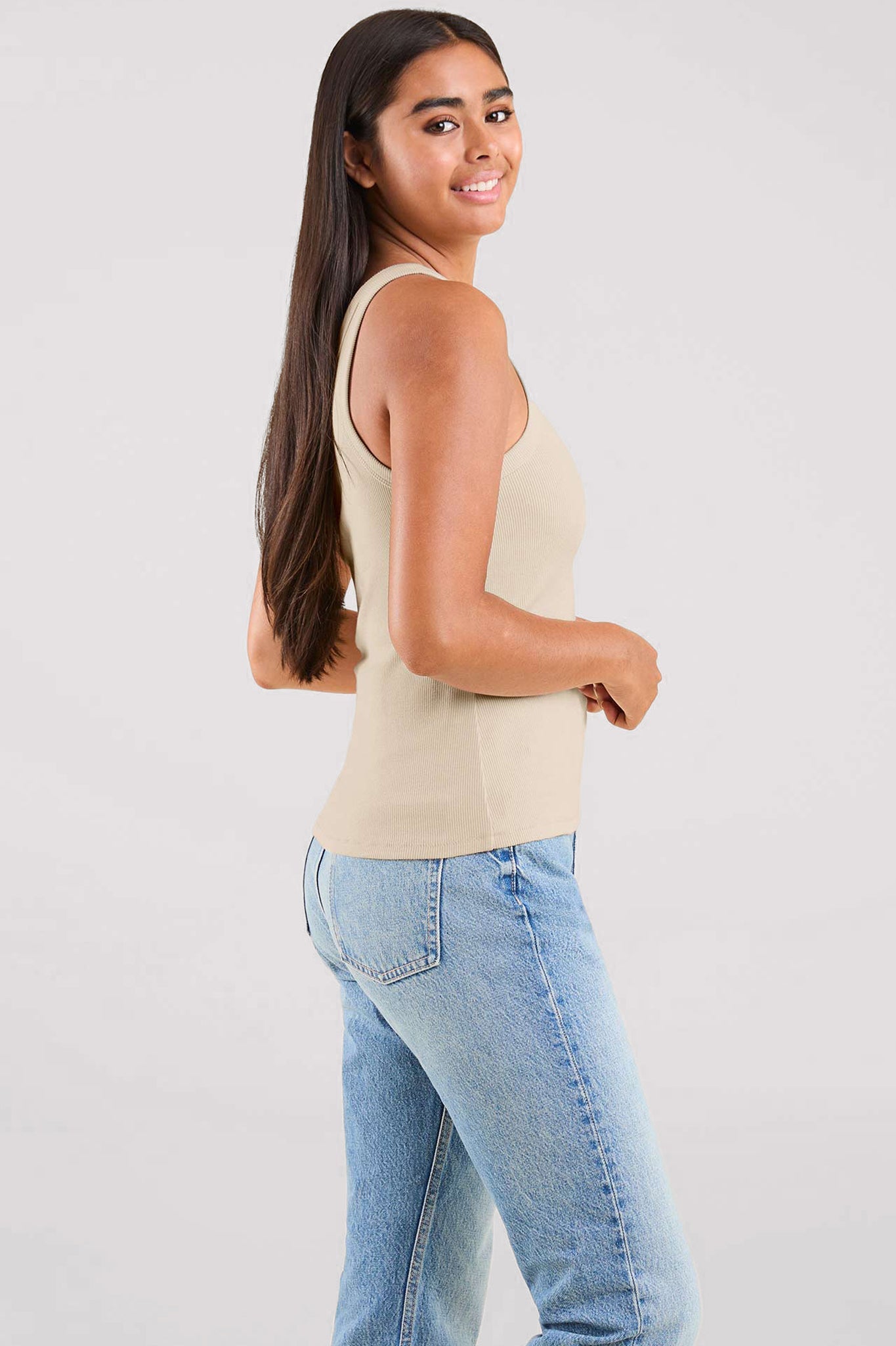 Essential Rib Tank Top | Bone