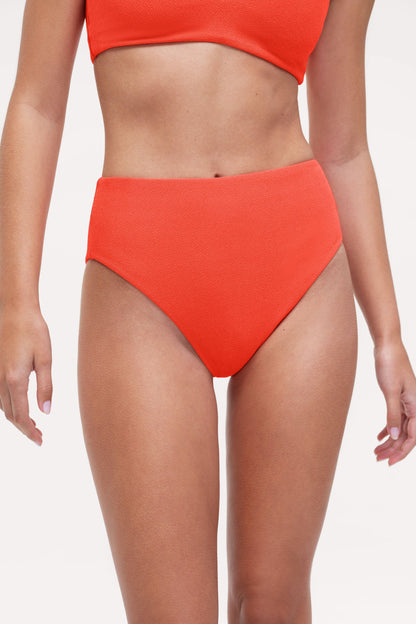 High Waist Bikini Bottom | Crispy Papaya