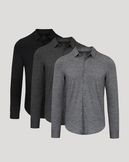 Long Sleeve Do-It-All Comfort Shirt 3-Pack