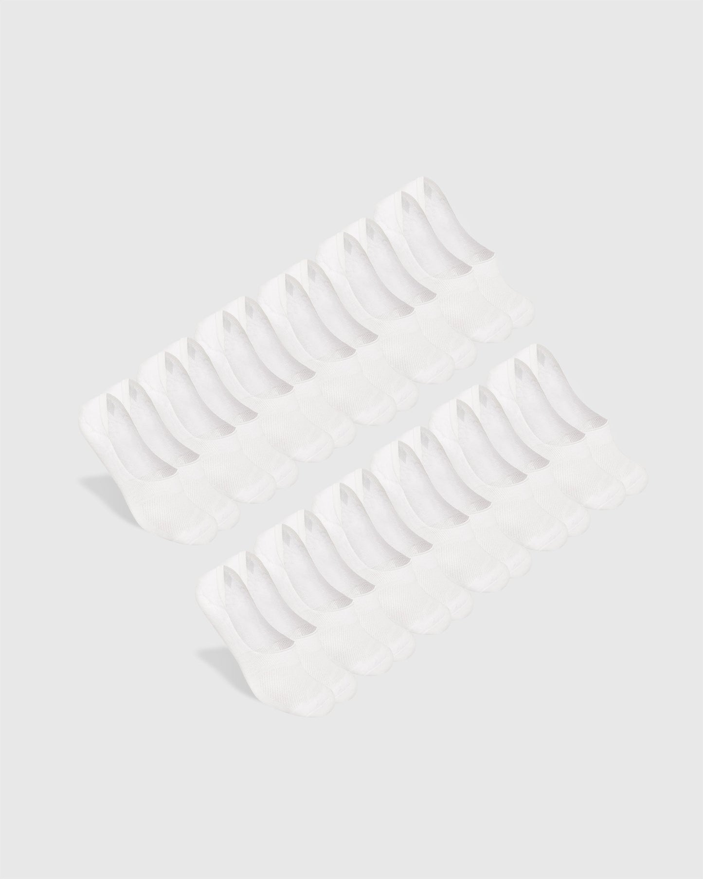 White Never Show Socks 12-Pack