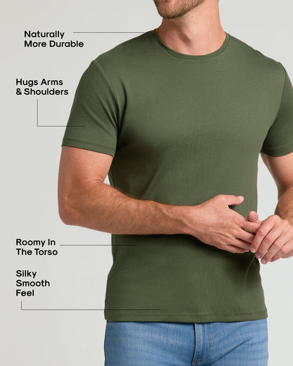 Pima Cotton Blend Crew 2-Pack