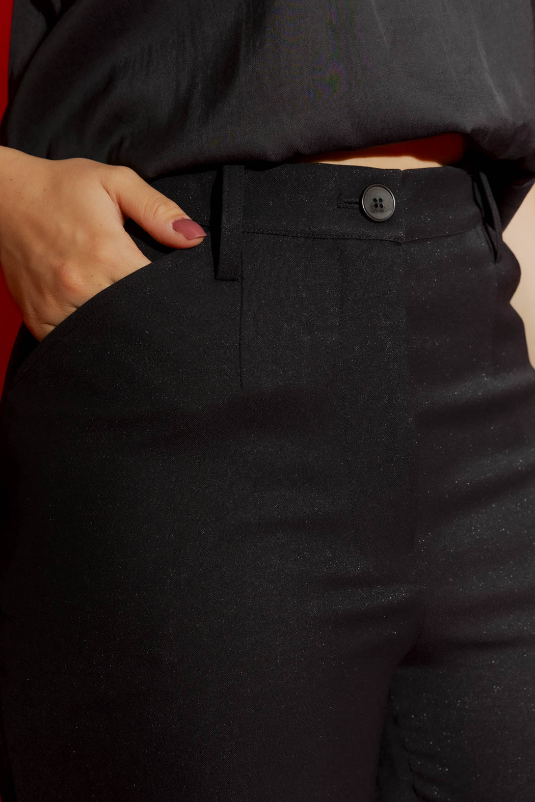 Black Twill Tailored Pant