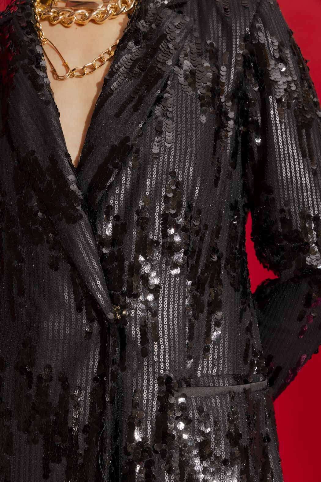 Black Sequin Blazer