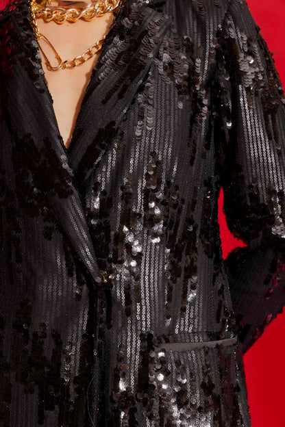 Black Sequin Blazer