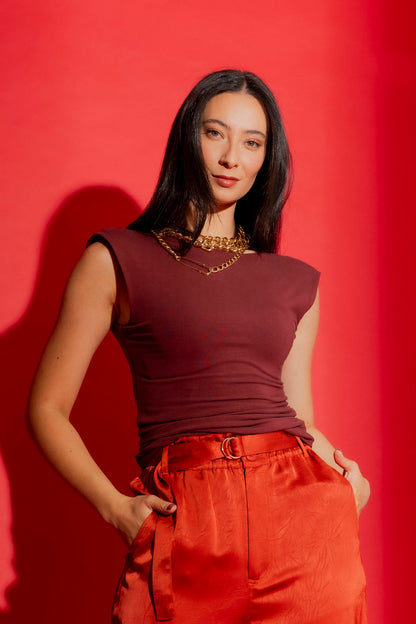 Burgundy Tencel Lust Cami