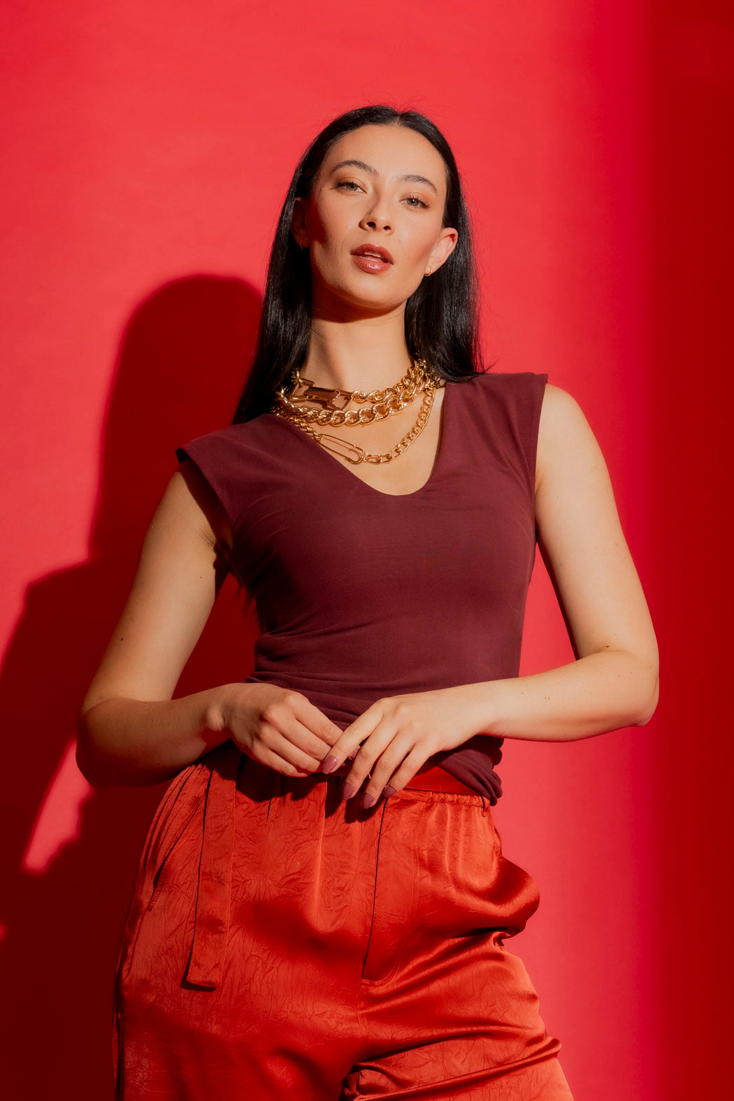 Burgundy Tencel Lust Cami