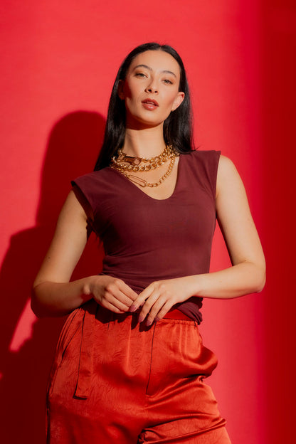 Burgundy Tencel Lust Cami