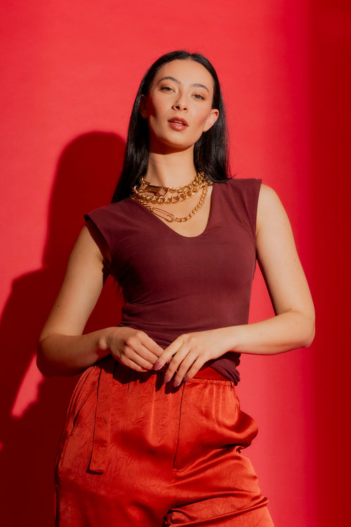 Burgundy Tencel Lust Cami