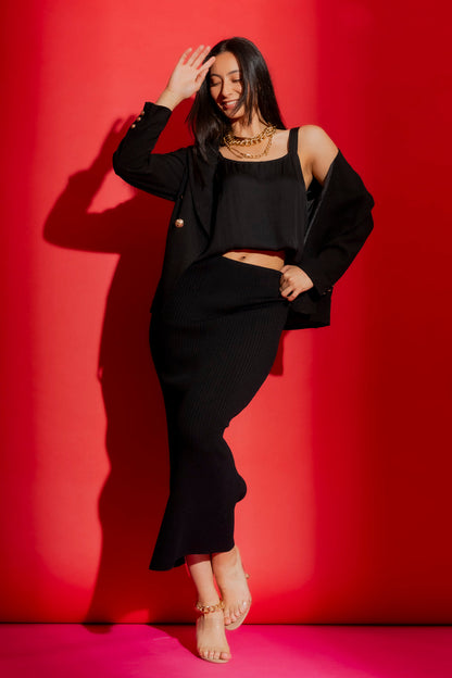 Black Shimmer Sisca Blazer