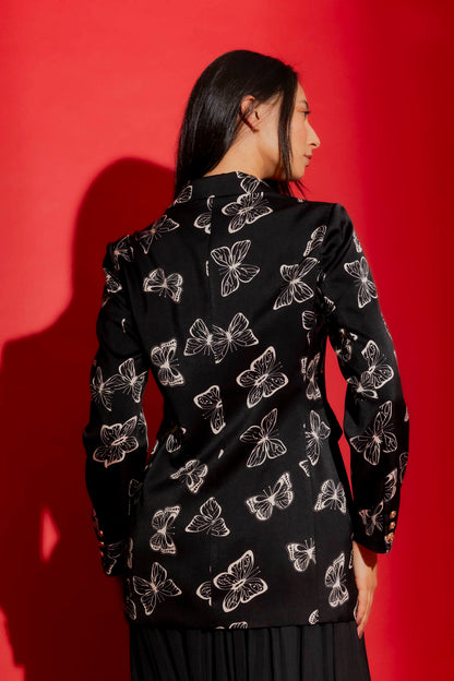 Butterfly Print Blazer