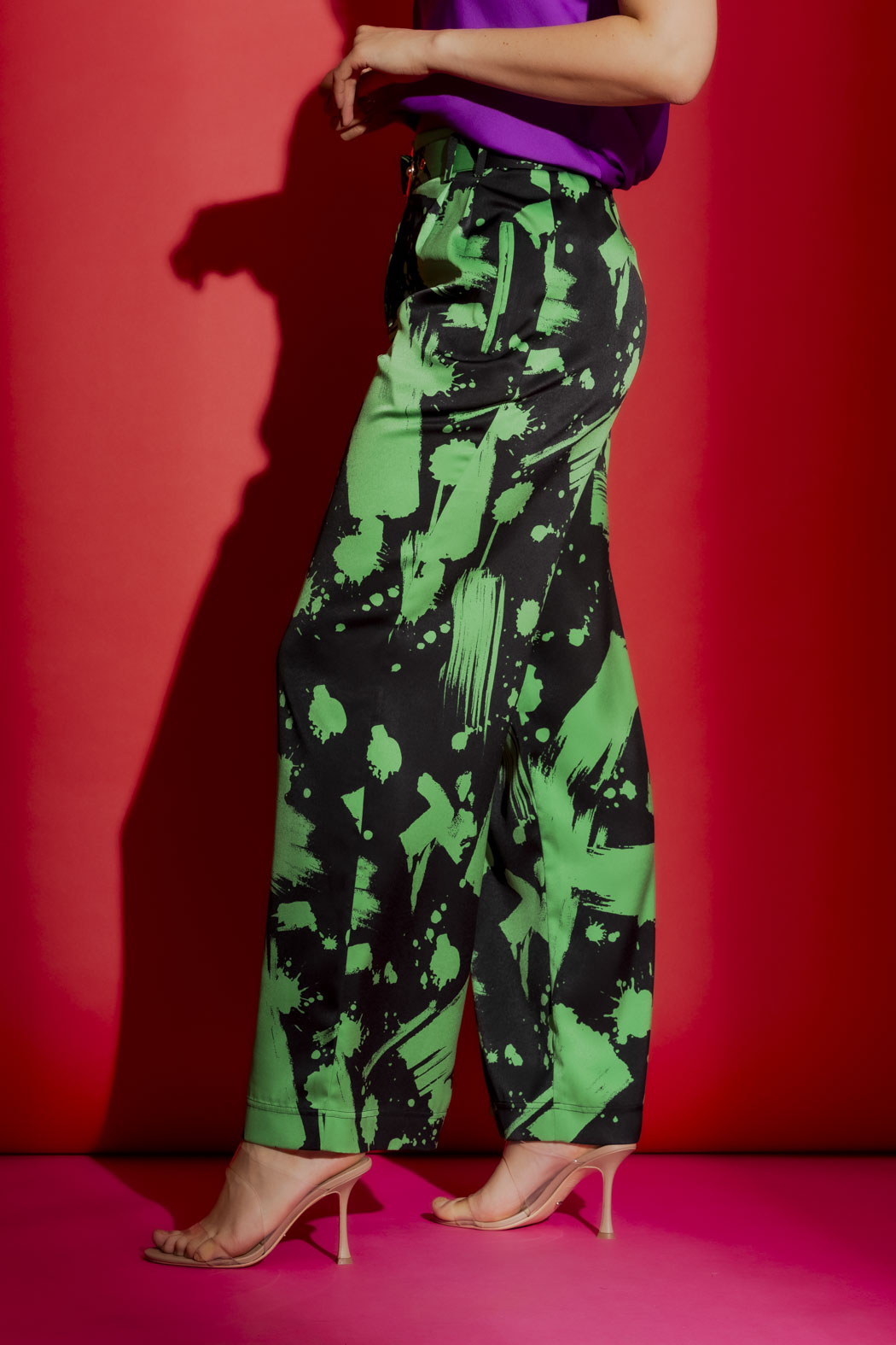 Black/Green Cleo Pant