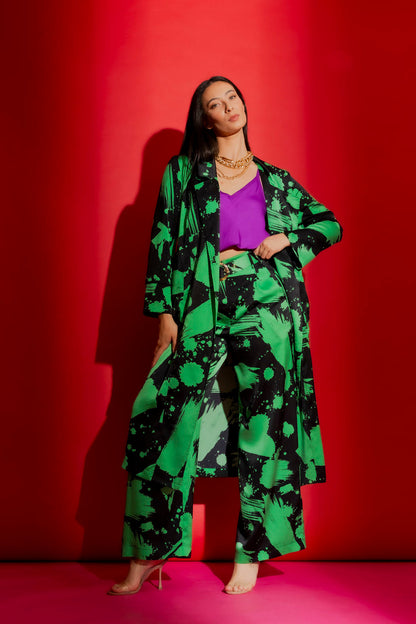 Black/Green Cleo Pant