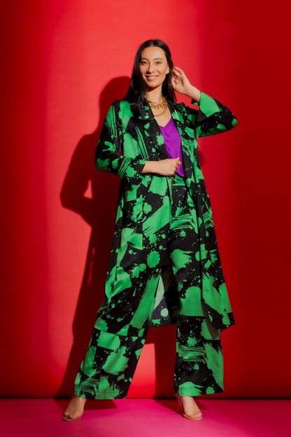 Black/Green Cleo Pant