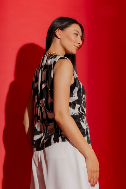 Black/White Tailored Vest