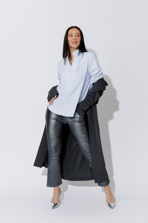 Blue/White Milan Blogger Shirt
