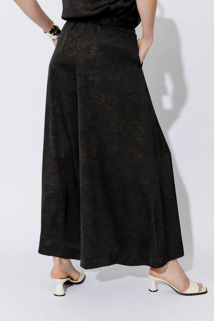 Black/Gold Wide Leg Culotte
