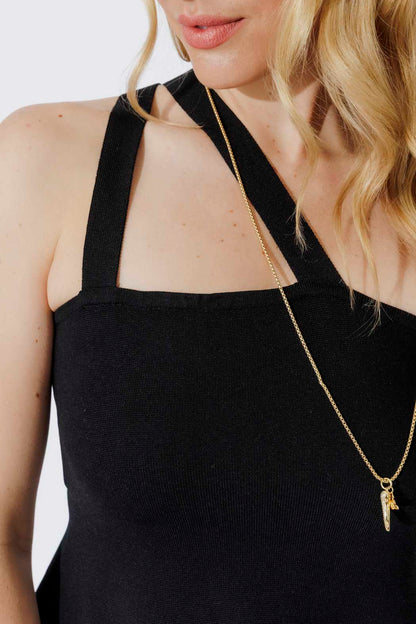 Black Knit Astra Top