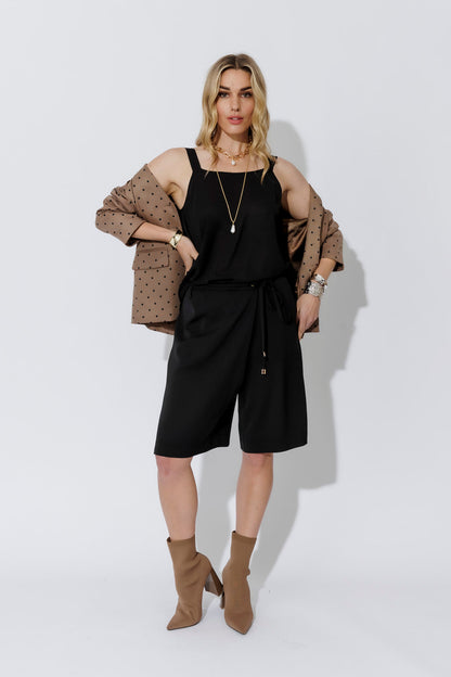 Black Wide Strap Cami