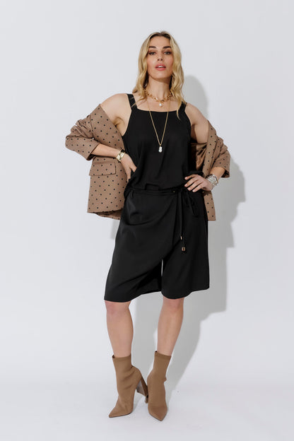Black Wide Strap Cami