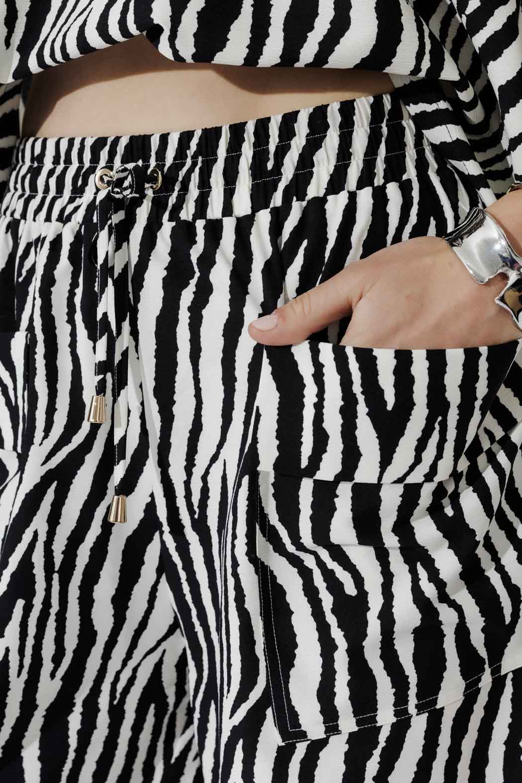 Black/White Cargo Shorts