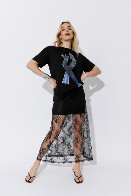Black Lace Skirt