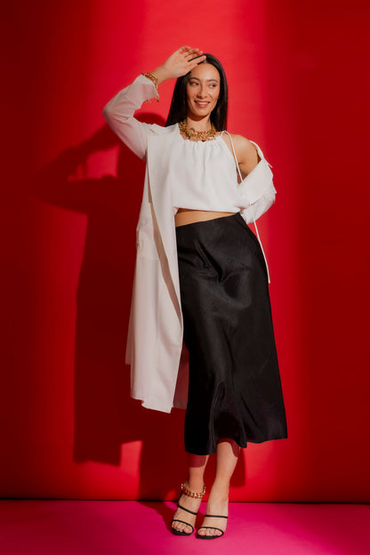Black Bias Skirt