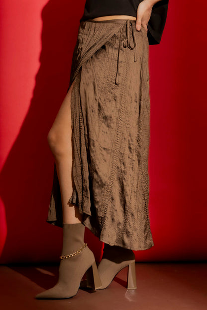 Brown Wrap Skirt
