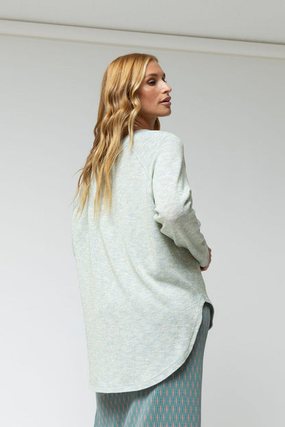 Blue Sparkle V Neck Jumper - Final Sale
