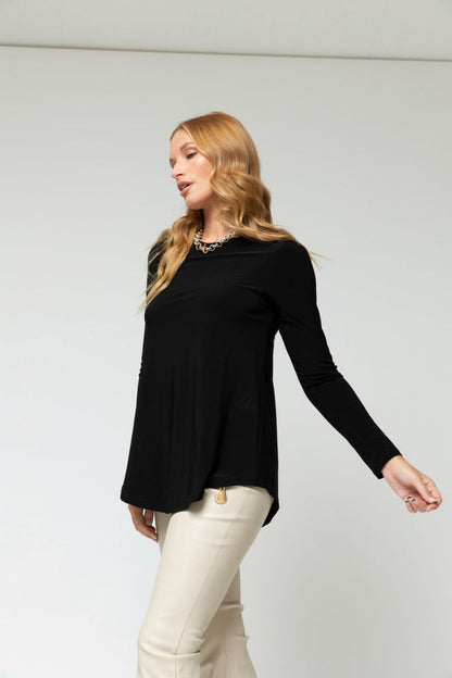 Black Contour Bell Top