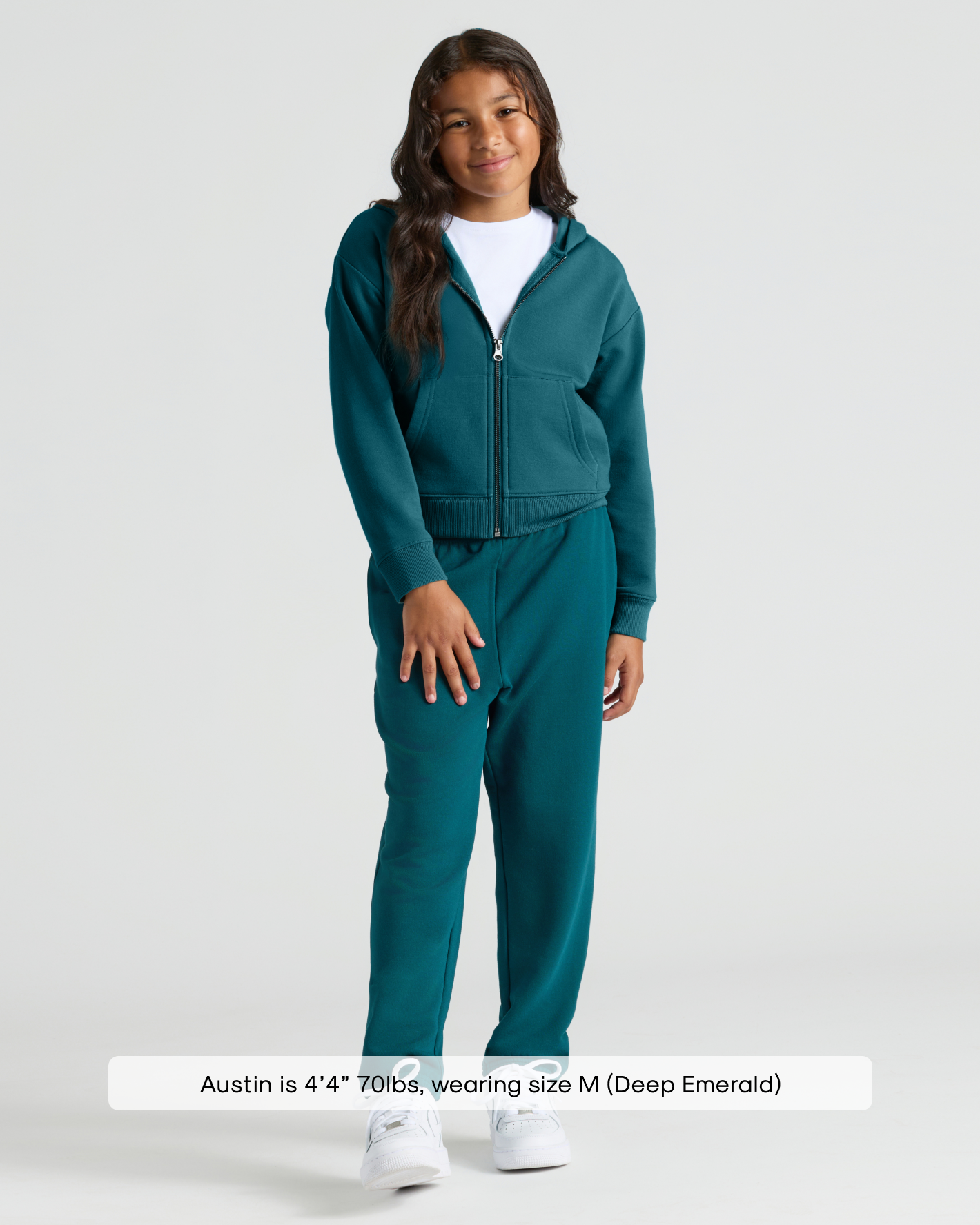 Girls Deep Emerald Relaxed Joggers