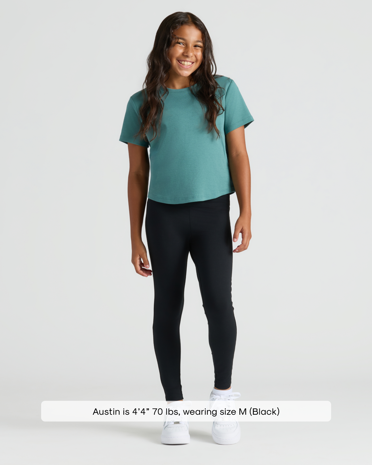 Girls Black Foldover Leggings