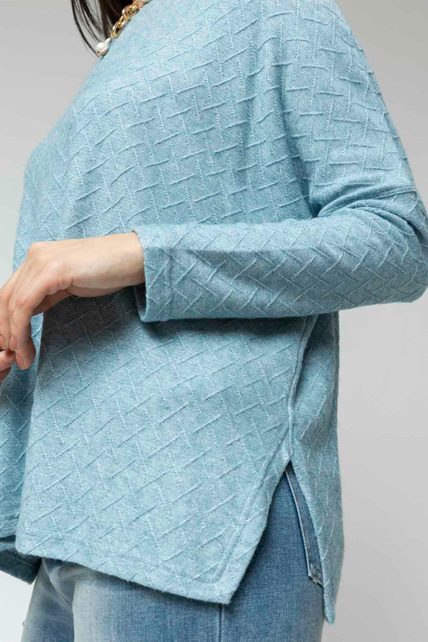 Blue Lurex Crew Neck Jumper- Sale