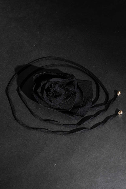 Black Rosette Belt Black O/S