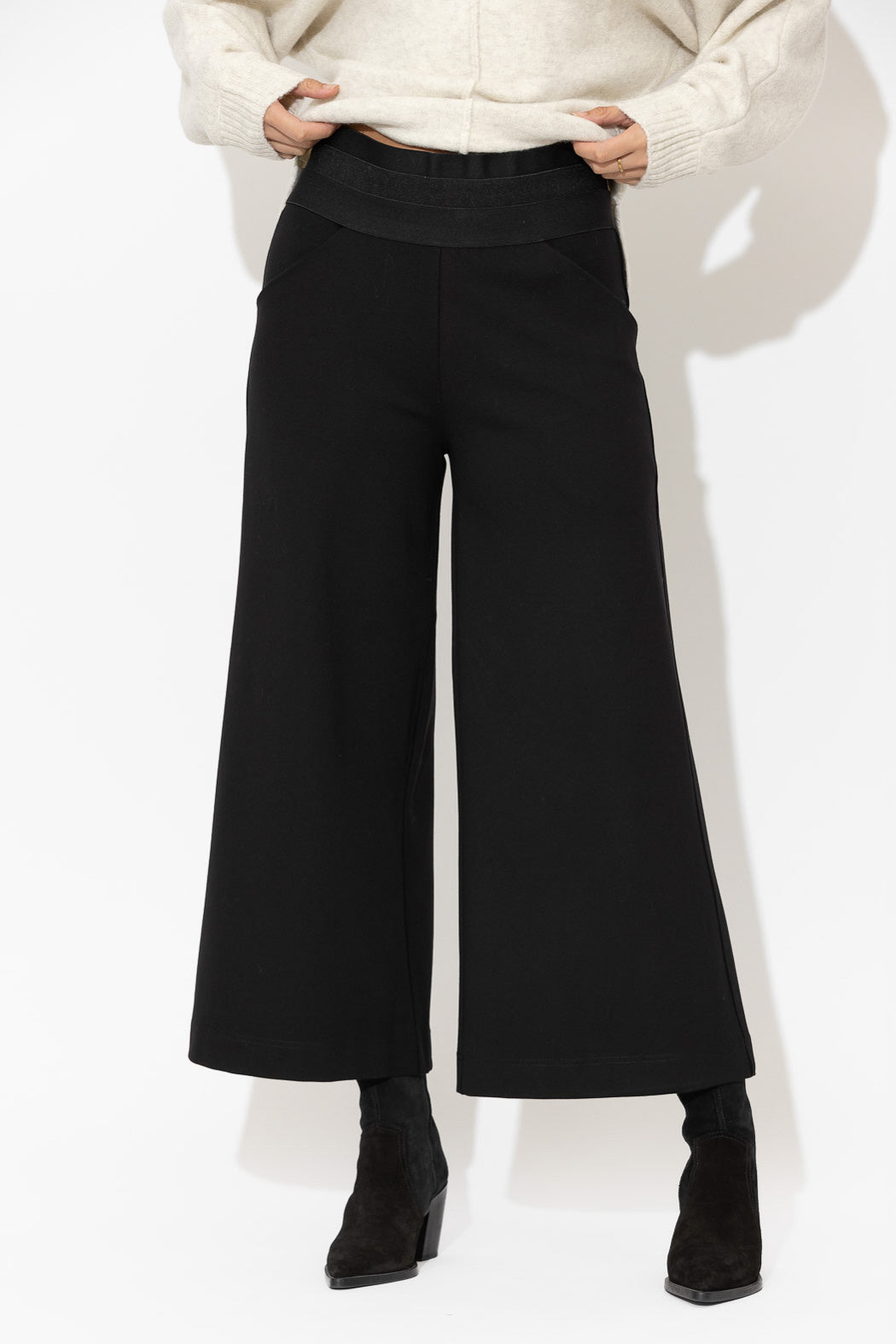 Black Waist Shaper Jet Culotte