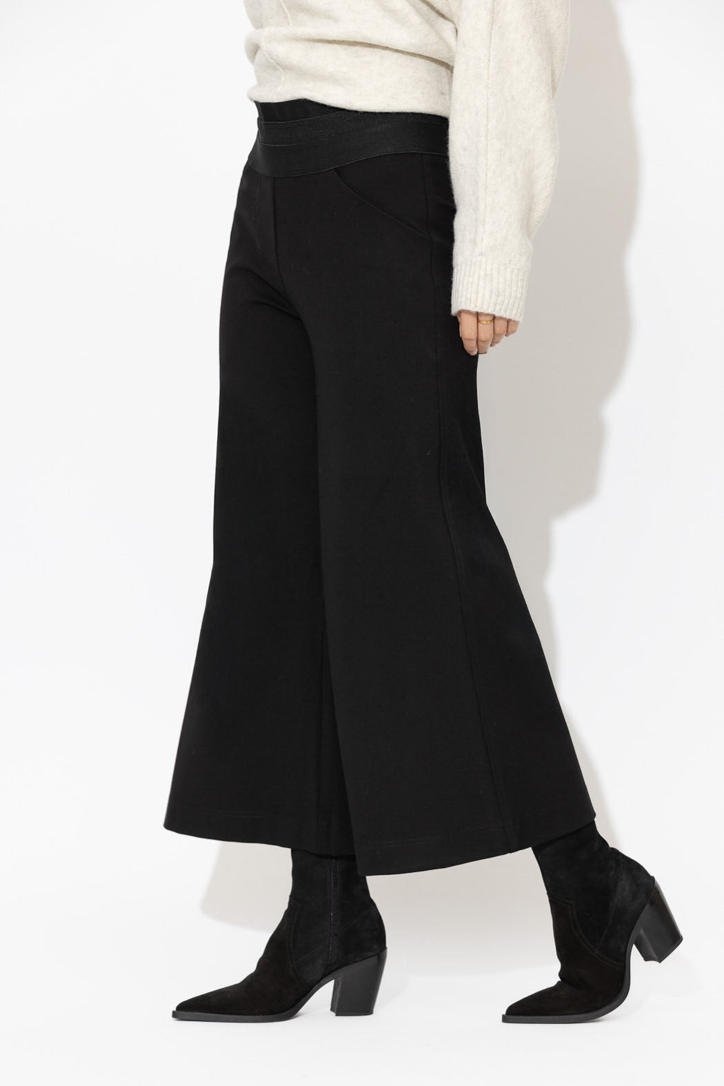 Black Waist Shaper Jet Culotte