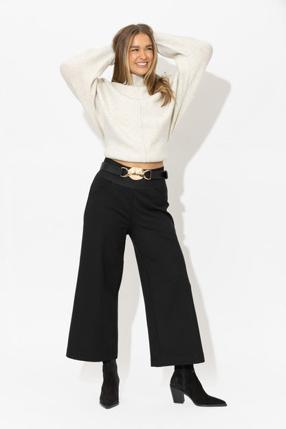 Black Waist Shaper Jet Culotte