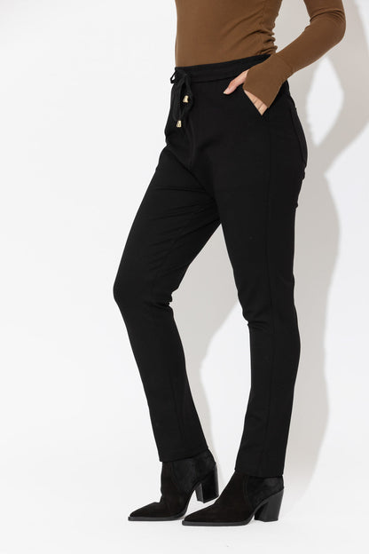 Black Ponte Jogger Pant