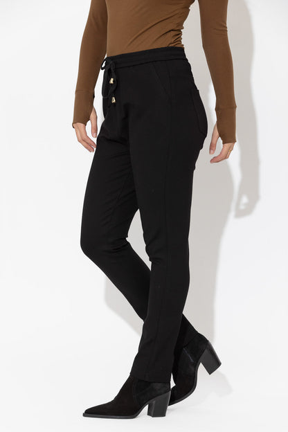 Black Ponte Jogger Pant