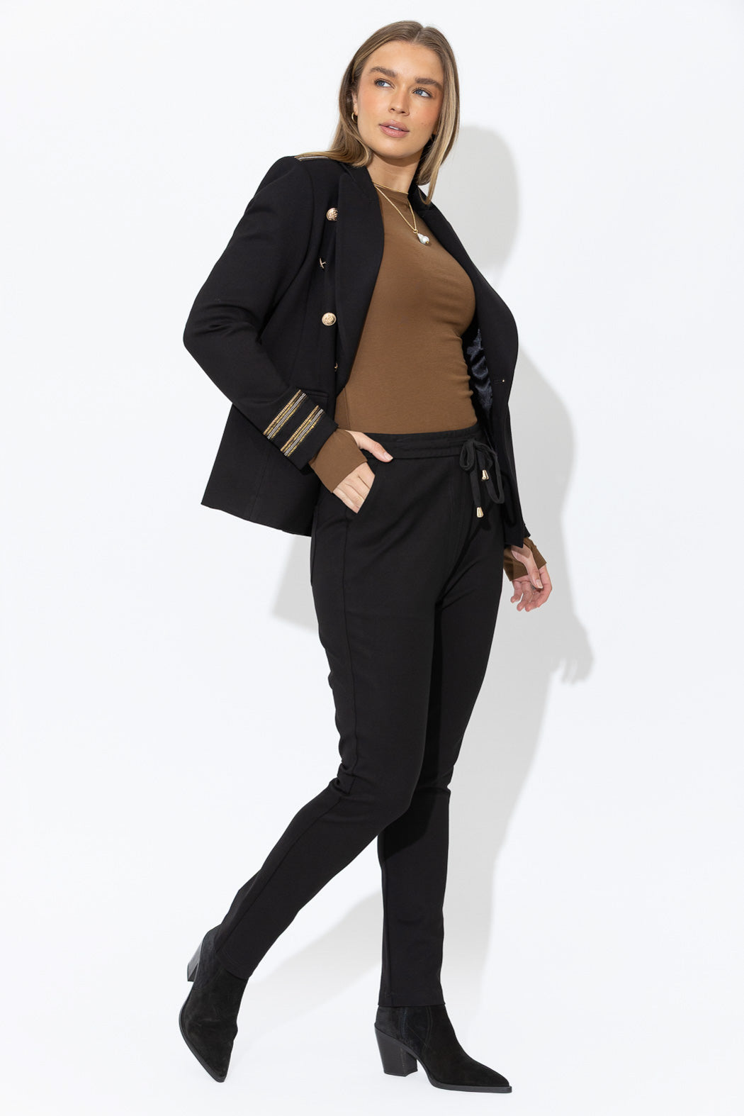 Black Ponte Jogger Pant