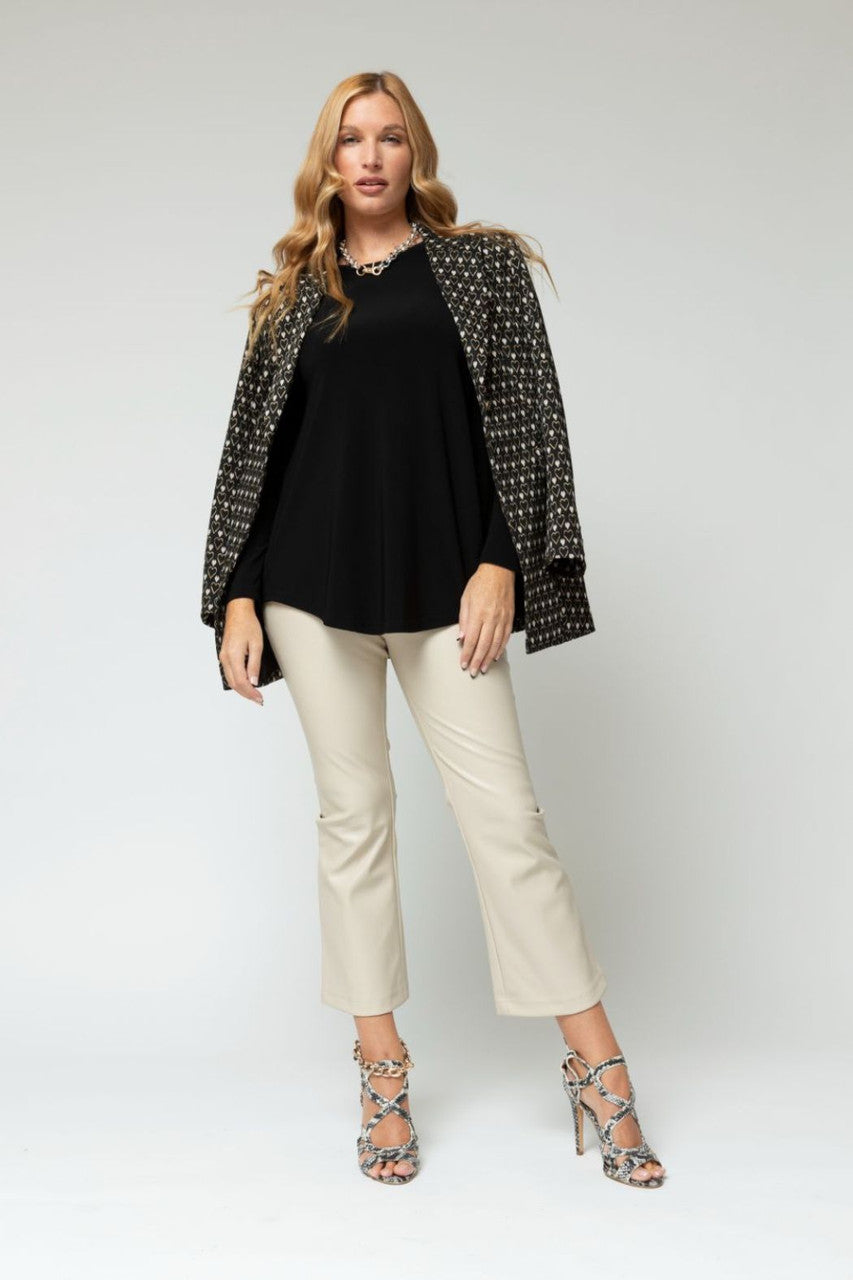 Black Contour Bell Top
