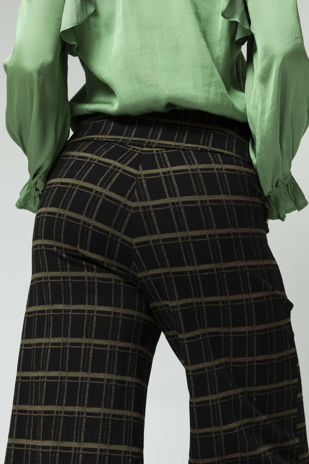 Black Khaki Jet Ponte Culotte