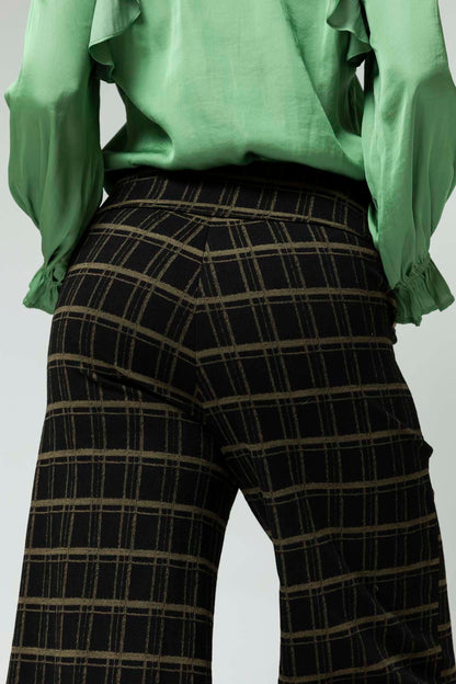 Black Khaki Jet Ponte Culotte