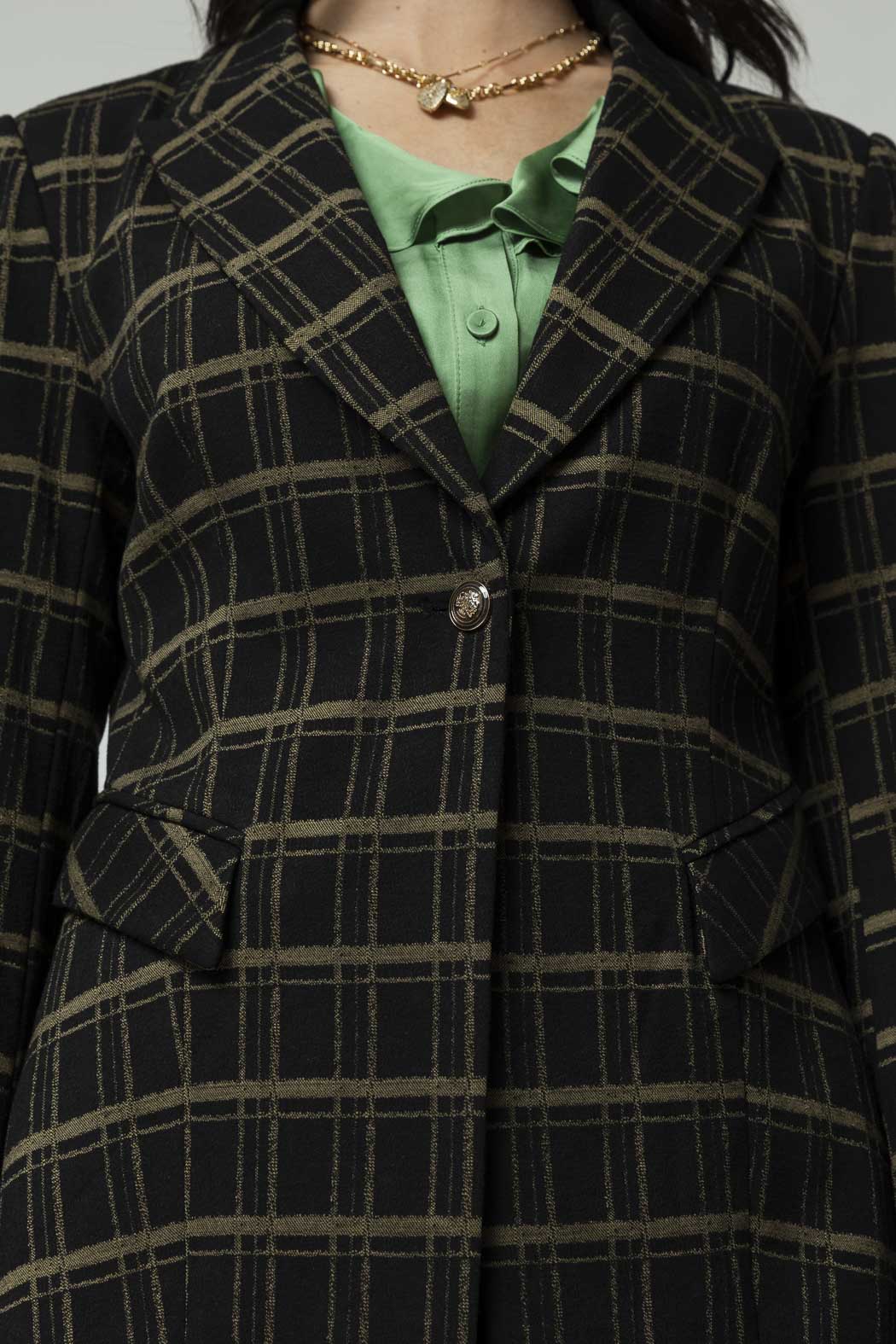 Black Khaki Adria Blazer- Sale