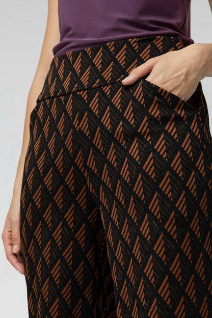 Black Tan Jet Ponte Culotte- Sale