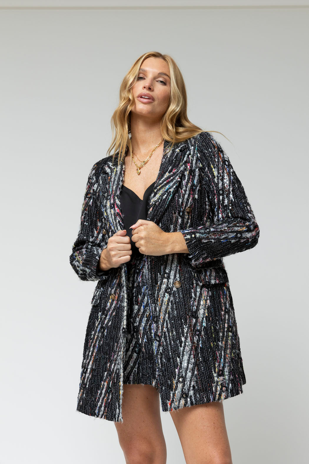 Black Applique Blazer - Sale